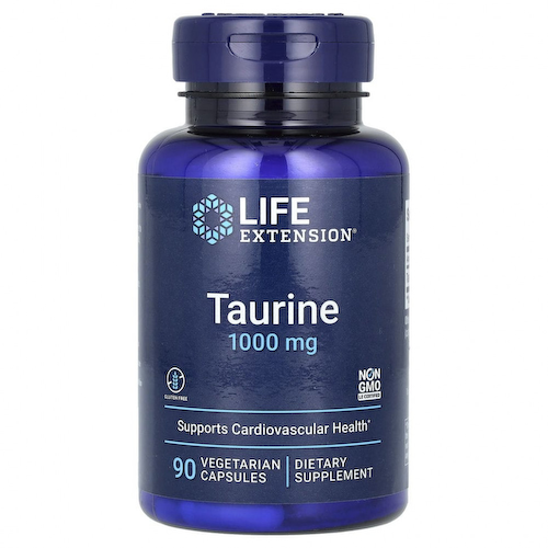 Life Extension, Таурин, 1000 мг, 90 вегетарианских капсул #1