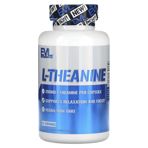 EVLution Nutrition, L-теанин, 200 мг, 60 растительных капсул #1