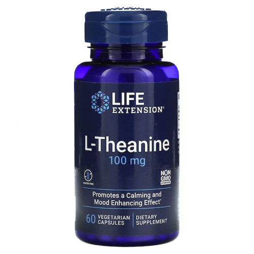 Life Extension, L-теанин, 100 мг, 60 растительных капсул #1