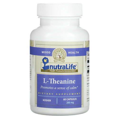NutraLife, L-теанин, 200 мг, 60 капсул #1