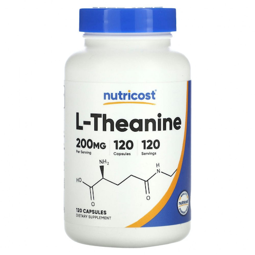 Nutricost, L-теанин, 200 мг, 120 капсул #1
