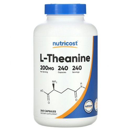 Nutricost, L-теанин, 200 мг, 240 капсул #1