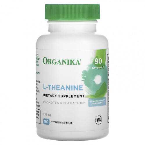 Organika, L-Theanine, 225 mg, 90 Vegetarian Capsules #1
