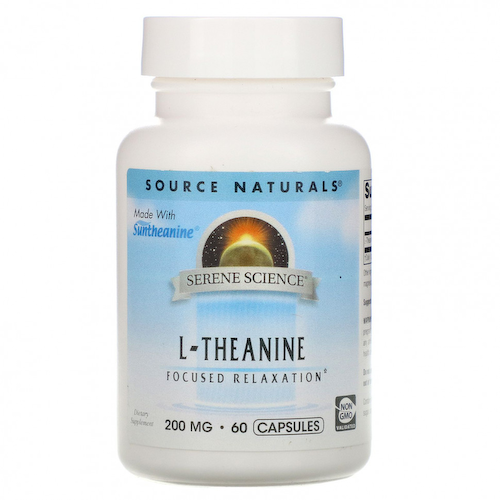 Source Naturals, Serene Science, L-теанин, 200 мг, 60 капсул #1