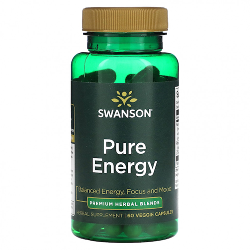 Swanson, Pure Energy, 60 растительных капсул #1