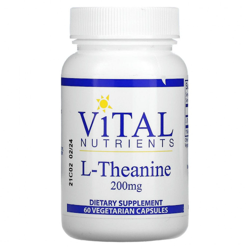 Vital Nutrients, L- Theanine, 200mg, 60 Veggie Capsules #1