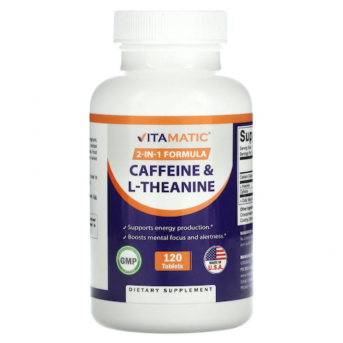 Vitamatic, Кофеин и L-теанин, 120 таблеток #1