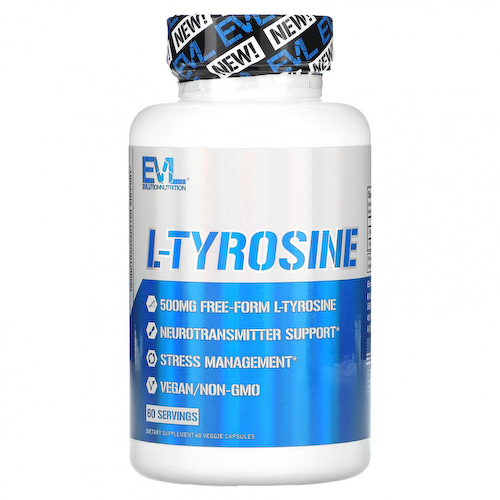 EVLution Nutrition, L-тирозин, 500 мг, 60 растительных капсул #1