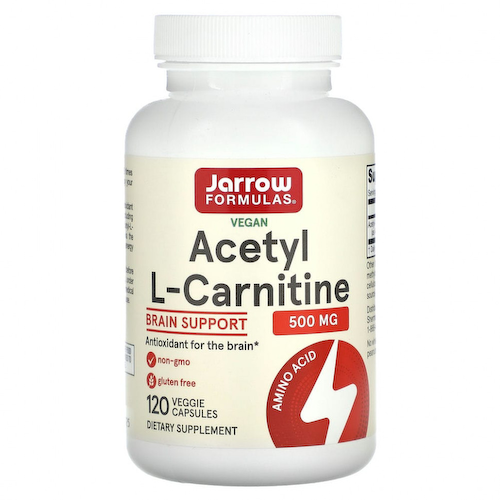 Jarrow Formulas, ацетил L-карнитин, 500 мг, 120 вегетарианских капсул #1