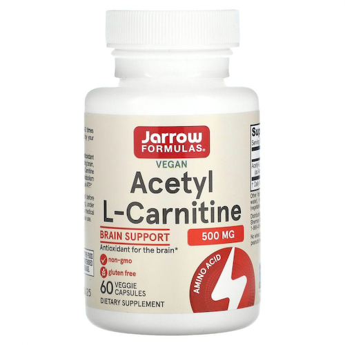 Jarrow Formulas, ацетил-L-карнитин, 500 мг, 60 растительных капсул #1