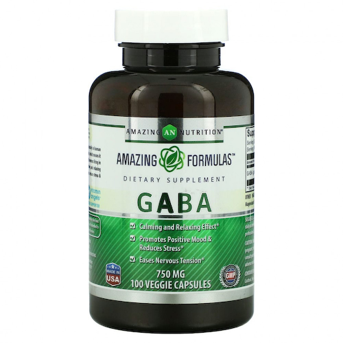 Amazing Nutrition, Габа, 750 мг, 100 вегетарианских капсул #1