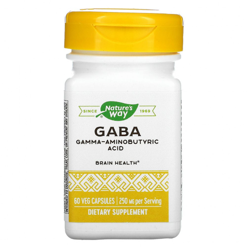 Enzymatic Therapy, GABA, 250 мг, 60 вегетарианских капсул #1