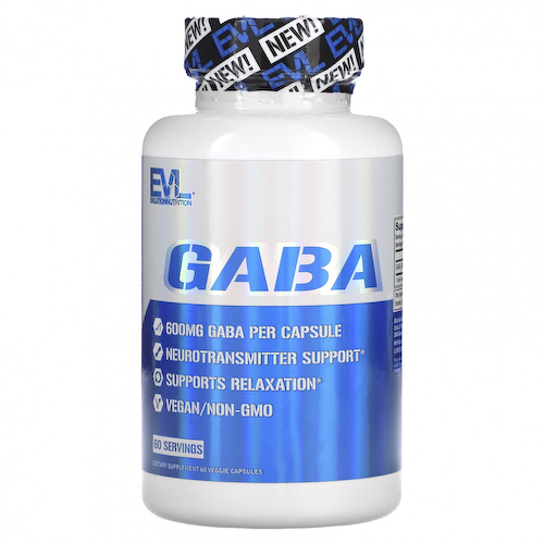 EVLution Nutrition, ГАМК, 600 мг, 60 растительных капсул #1