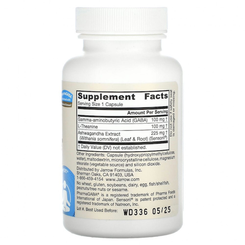 Jarrow Formulas, GABA Soothe, 30 растительных капсул #1