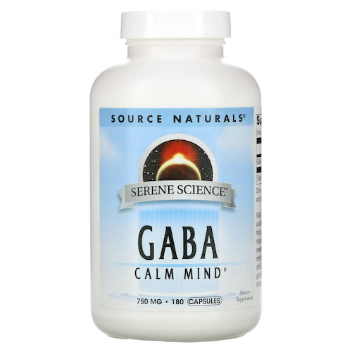 Source Naturals, ГАМК, успокаивающее средство, 750 мг, 180 капсул #1