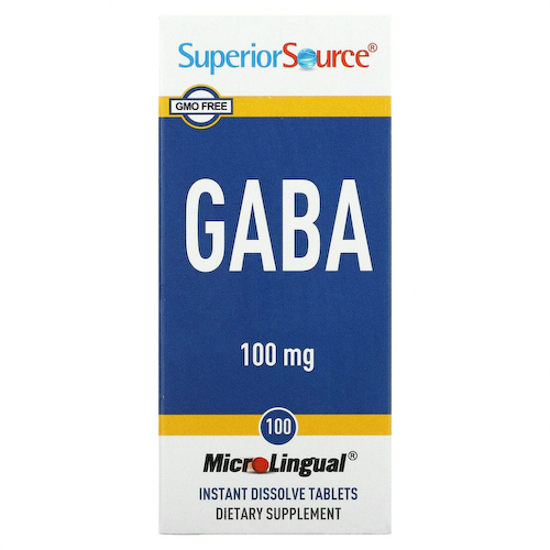 Superior Source, ГАМК, 100 мг, 100 быстрорастворимых таблеток MicroLingual #1