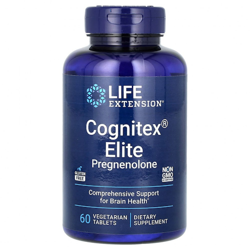Life Extension, Прегненолон Elite Cognitex, 60 вегетарианских таблеток #1