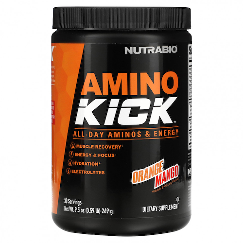 Nutrabio Labs, Amino Kick, апельсин и манго, 269 г (0,59 фунта) #1