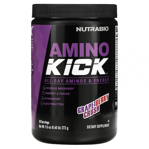 Nutrabio Labs, Amino Kick, Grape Berry Crush, 272 г (0,6 фунта) #1