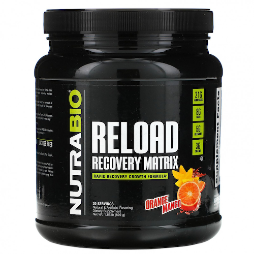 NutraBio Labs, Reload Recovery Matrix, Orange Mango, 1.84 lb (831 g) #1