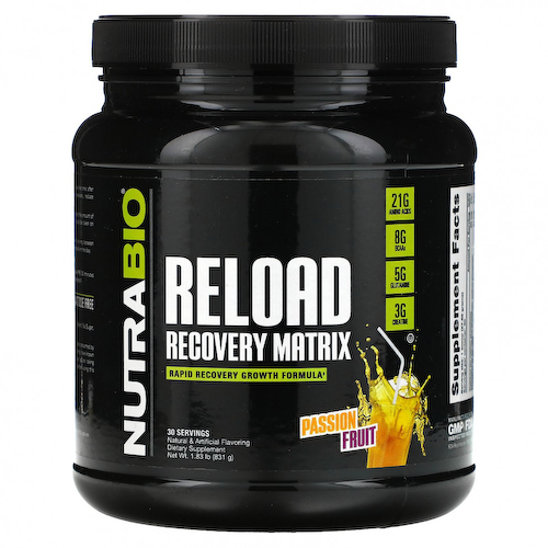 NutraBio Labs, Reload Recovery Matrix, маракуйя, 1,83 фунта (831 г) #1