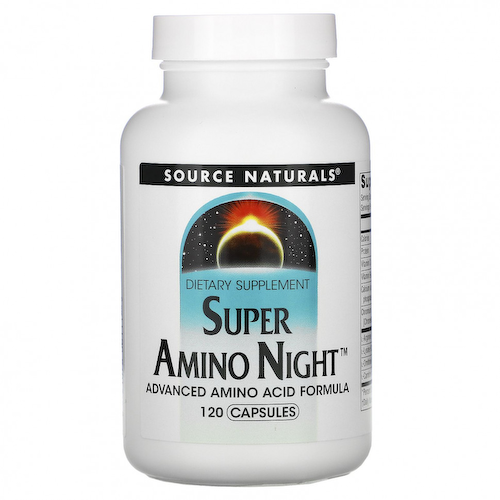 Source Naturals, Super Amino Night, формула с аминокислотами, ночная, 120 капсул #1