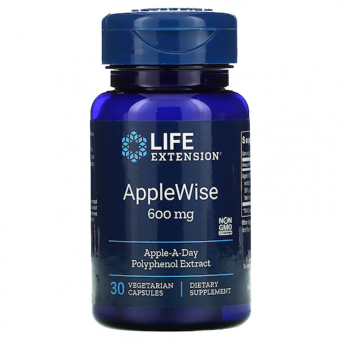 Life Extension, AppleWise, 600 мг, 30 растительных капсул #1
