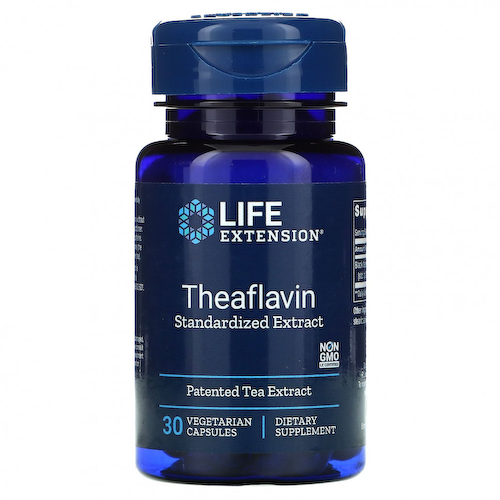 Life Extension, Стандартизированный экстракт теафлавина, 30 вегетарианских капсул #1