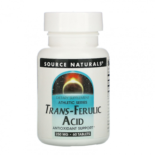 Source Naturals, Athletic Series, транс-феруловая кислота, 250 мг, 60 таблеток #1