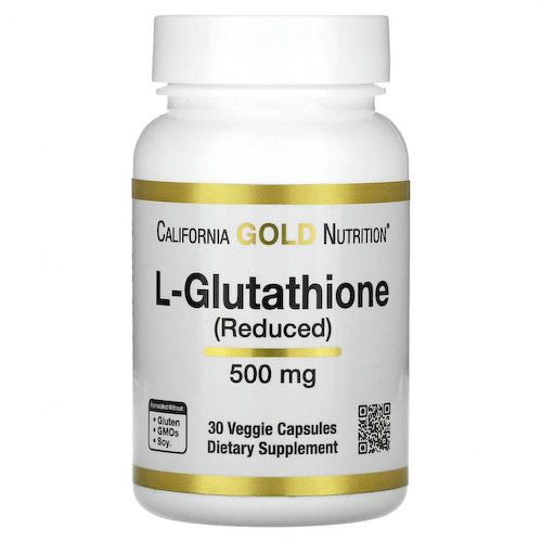 California Gold Nutrition, L-глутатион (восстановленный), 500 мг, 30 растительных капсул #1