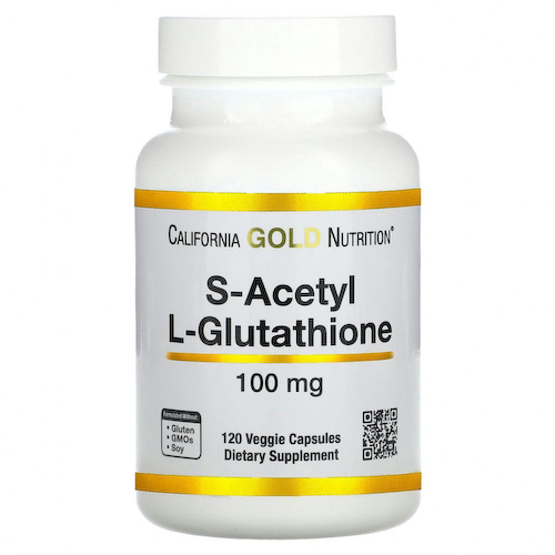 California Gold Nutrition, S-ацетил-L-глутатион, 100 мг, 120 растительных капсул #1
