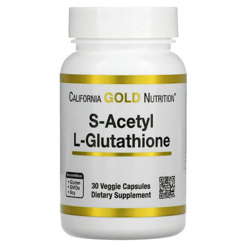 California Gold Nutrition, S-ацетил-L-глутатион, 100 мг, 30 растительных капсул #1