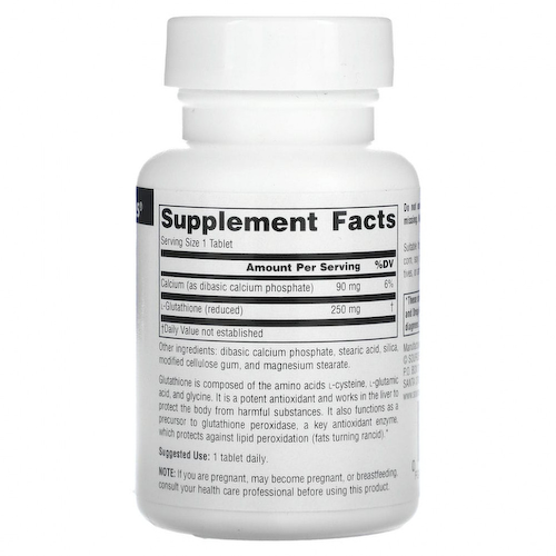 Source Naturals, восстановленный глутатион, 250 мг, 60 таблеток #1