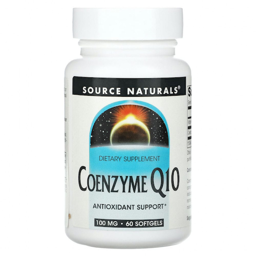 Source Naturals, коэнзим Q10, 100 мг, 60 мягких таблеток #1