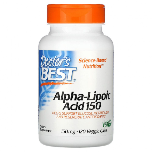 Doctor's Best, альфа-липоевая кислота, 150 мг, 120 растительных капсул #1