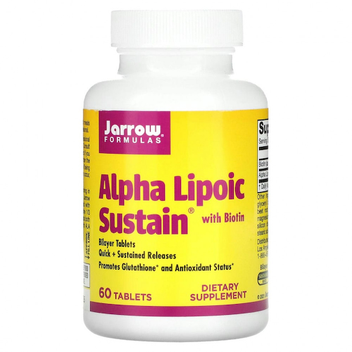 Jarrow Formulas, Alpha Lipoic Sustain, альфа-липоевая кислота с биотином, 300 мг, 60 таблеток #1