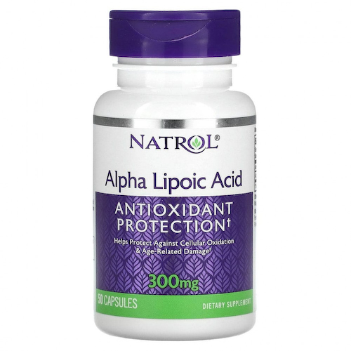 Natrol, альфа-липоевая кислота, 300 мг, 50 капсул #1