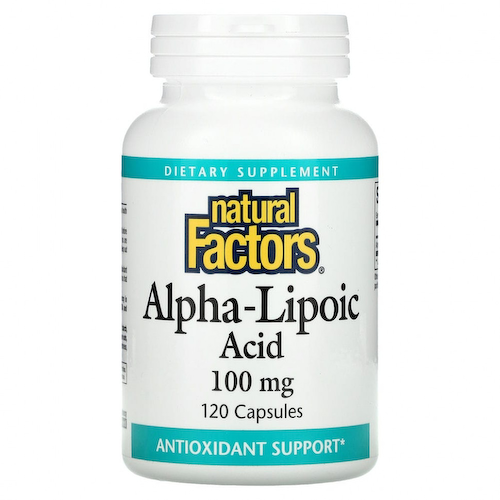 Natural Factors, Альфа-липоевая кислота, 100 мг, 120 капсул #1