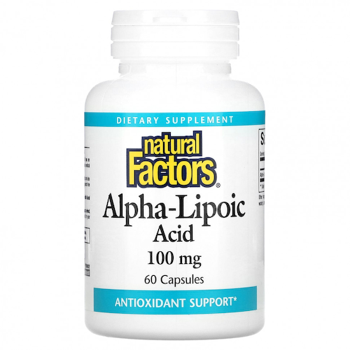 Natural Factors, Альфа-липоевая кислота, 100 мг, 60 капсул #1