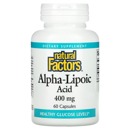 Natural Factors, Альфа-липоевая кислота, 400 мг, 60 капсул #1