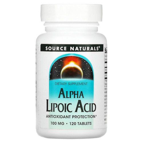 Source Naturals, Альфа-липоевая кислота, 100 мг, 120 таблеток #1