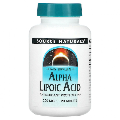 Source Naturals, альфа-липоевая кислота, 200 мг, 120 таблеток #1