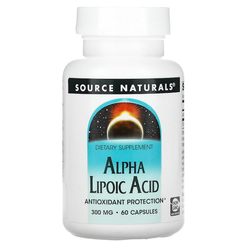 Source Naturals, альфа-липоевая кислота, 300 мг, 60 капсул #1