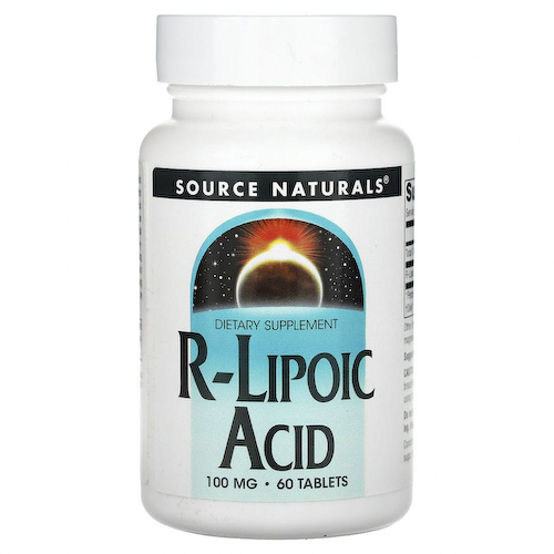 Source Naturals, R-липоевая кислота, 100 мг, 60 таблеток #1