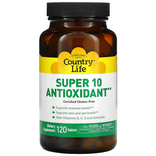 Country Life, Антиоксидант Super 10, 120 таблеток #1