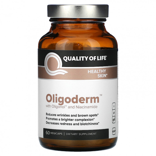 Quality of Life Labs, Oligoderm с олигонолом и ниацинамидом, 60 растительных капсул #1