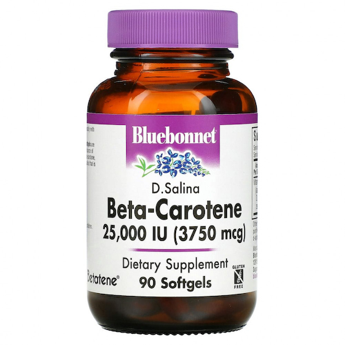Bluebonnet Nutrition, Натуральный бета-каротин, 25,000 МЕ, 90 гелевых капсул #1