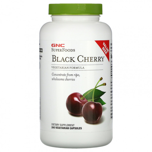 GNC, SuperFoods, черная вишня, 240 вегетарианских капсул #1