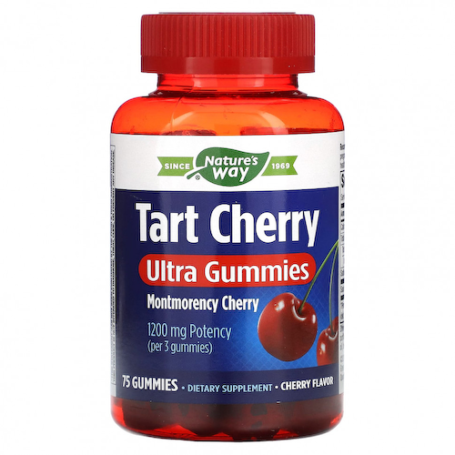 Nature's Way, Tart Cherry, Ultra Gummies, вишня, 400 мг, 75 жевательных таблеток #1