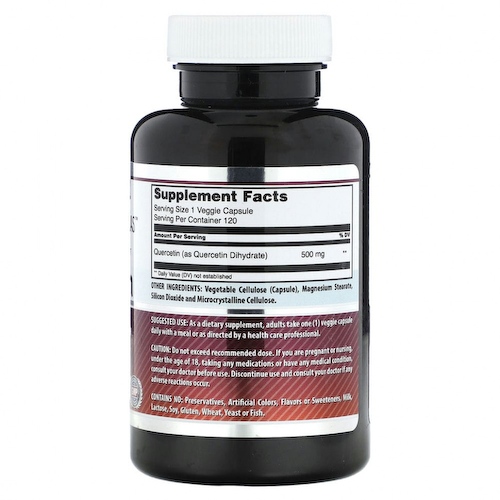 Amazing Nutrition, Кверцетин, 500 мг, 120 растительных капсул #1